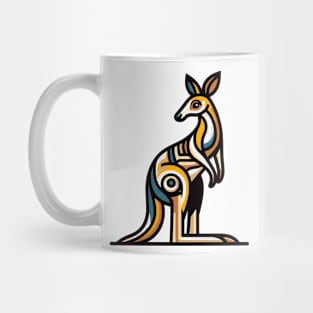 Pop art kangaroo illustration. cubism illustration of a kangaroo Mug